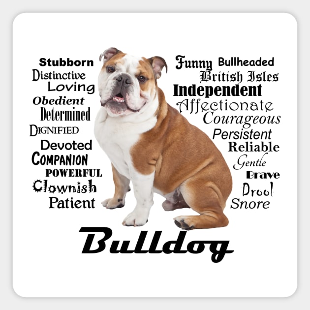 Bulldog Traits Magnet by You Had Me At Woof